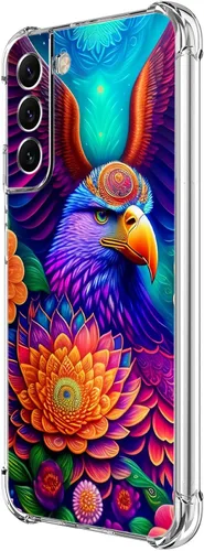 Vista 44 de Funda para Galaxy S21 FE 5G, protección contra caídas de flores de mariposa azul, a prueba de golpes, carcasa protectora de cuerpo completo Mariposa