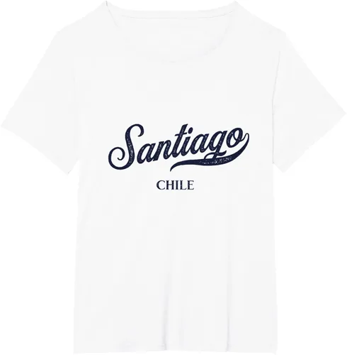 Vista 22 de Retro Chile City - Camiseta vintage de Santiago, Gris Gris Oscuro