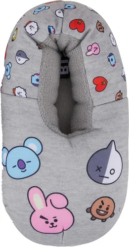 Vista 3 de BT21 Pantuflas para mujer Line Friends Pantuflas de felpa clásicas Line Friends Tata Van Chimmy Cooky Shooky y RJ