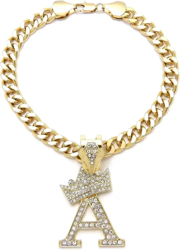 Vista 18 de Collar de cadena con letra inicial cubana para perro, collar de cadena para mascotas, gato, collar para cachorro (S, 25 cm)