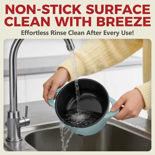 Vista 6 de AshGlen Arrocera pequeña de 2 tazas sin cocer / 4 tazas cocidas, mini olla eléctrica, mini olla eléctrica, olla arrocera de cerámica, vaporizador