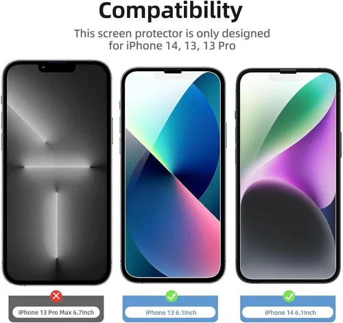 Vista 178 de NEW'C Paquete de 3 protectores de pantalla de privacidad para iPhone Air/iPhone 17 Air (6.5 pulgadas), película de vidrio templado antiespía
