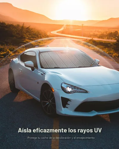 Vista 3 de Pigenius Parasol para parabrisas para Jeep Compass 2022-2026 (nuevo interior/pantalla flotante), reversible, plateado/negro Ondulación de agua