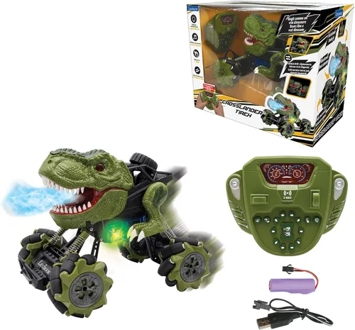 Vista 25 de LEXiBOOK - Crosslander Luminous Terrain Car, control remoto de muñeca, recargable, kit de acción electrónica, blanco/naranja