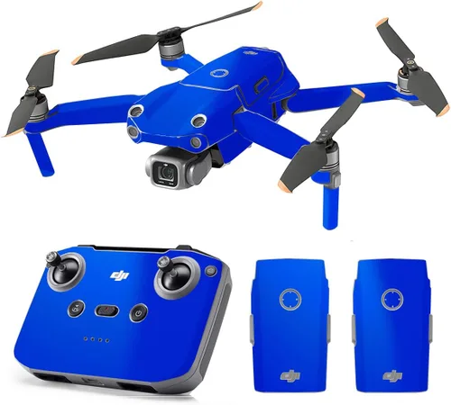 Vista 52 de SopiGuard Skin for DJI Mavic Air 2s Juego completo de calcomanías de vinilo de precisión + controlador + 3 fundas de batería (3M negro carbón)