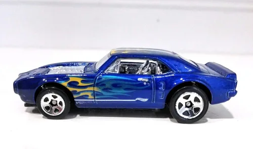 Vista 5 de Hot Wheels 2018 Vehículo fundido Hw Flames - Custom '67 Pontiac Firebird (azul oscuro)