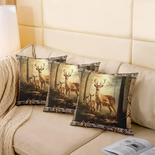 Vista 34 de Guitar Print Double Sides Print Pillow Covers 16"x16",Music Themed Bass Instruments Pillowcase Soft Square Cushion Cases,Rustic Music Score Note