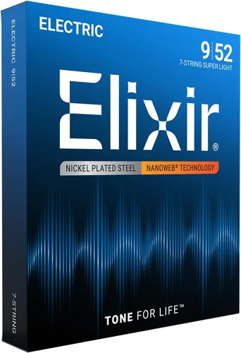 Vista 12 de Elixir Strings - Cuerdas de guitarra eléctrica de acero niquelado con revestimiento NANOWEB - Cuerdas de guitarra eléctrica Elixir - Ligeras/Pesadas