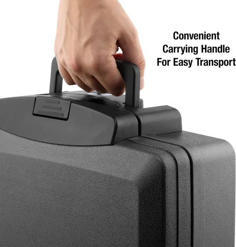 Vista 2 de Caja impermeable ignífuga SentrySafe H0100 con cerradura de llave, 0.17 pies cúbicos, negro