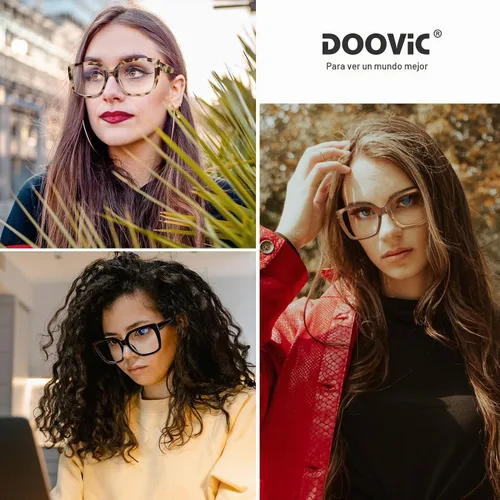 Vista 2 de DOOViC 3 Pack Oversized Reading Glasses for Women Blue Light Blocking Square Stylish Computer Readers