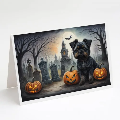 Vista 68 de Caroline's Treasures DAC2042GCA7P Golden Retriever - Tarjetas de felicitación y sobres de Halloween espeluznantes, paquete de 8 tarjetas en blanco
