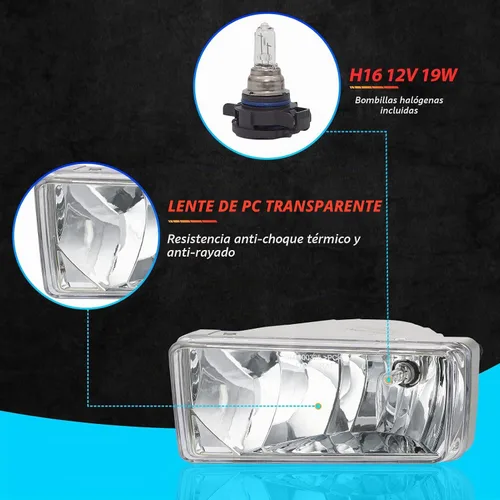 Vista 4 de Conjunto de luces antiniebla para Chevy Silverado 2007 2008 2009 2010 2011 2012 2013 2014 2015 Kit de repuesto para Avalanche 2007-2013, Suburban