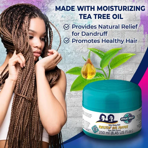 Vista 5 de Stylin Dredz Gel Twisiting Extra Strong Hold Toffee Super Shine Formula Single