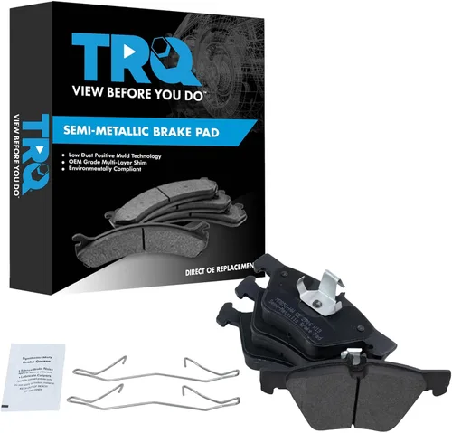 Vista 45 de TRQ Pastillas de freno delanteras semi metálicas compatibles con Ford Expedition 2018-2021 F-150 2018-2020 Lincoln Navigator 2018-2022