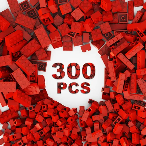 Vista 10 de 300 piezas de bloques de construcción clásicos, bloques a granel gris claro, compatibles con piezas y partes de las principales marcas, juguetes