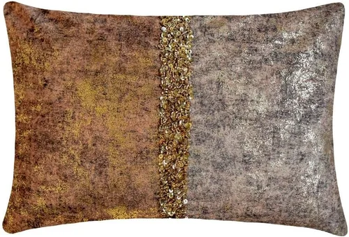 Vista 53 de The HomeCentric Fundas de almohada lumbares doradas de 12 x 14 pulgadas (11.8 x 13.8 in), de piel sintética, con diseño de animales, estilo moderno