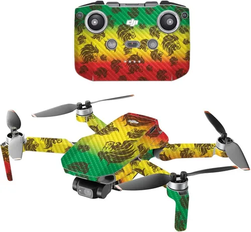 Vista 12 de MightySkins - Drone portátil de fibra de carbono compatible con DJI Mini 2, morado antiguo, acabado de fibra de carbono texturizado protector