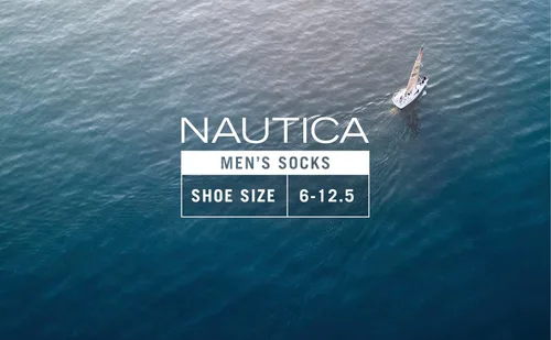 Vista 7 de Nautica Calcetines de vestir para hombre, paquete de 5 calcetines elásticos y cómodos con puños que se mantienen en marcha y costuras reforzadas