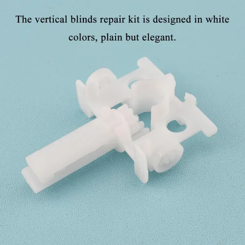 Vista 8 de Acoeitl - Soporte de reparación de persianas verticales con vástago, kit de reparación de persianas, piezas de repuesto blancas, accesorios