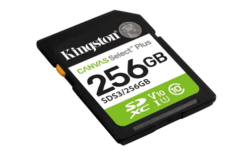 Vista 2 de Kingston Tarjeta SD Canvas Select Plus de 256 GB Hasta 150 MB/s Clase 10, UHS-I, U1, V10 SDS3/256GB