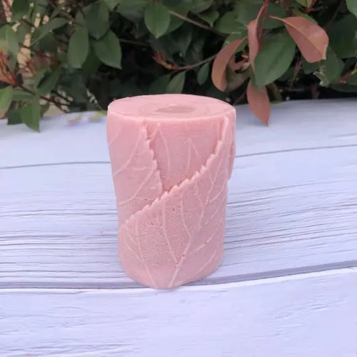 Vista 5 de Molde de vela de hoja de árbol, molde de jabón de arcilla de silicona, para hacer cera de soja, velas de cera de abejas, arte hecho a mano