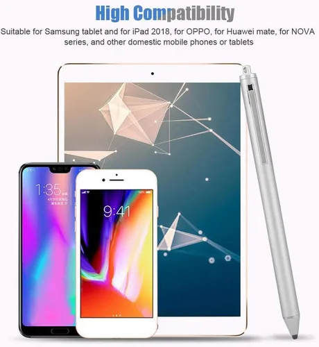 Vista 4 de Cabeza suave cabeza de tela universal pluma ligera para teléfonos inteligentes/tableta (plata)