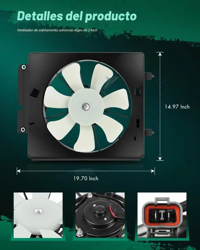 Vista 2 de SCITOO Conjunto de ventilador de refrigeración compatible con 2002-2006 para Honda CR-V 2.4L2003-2006 para Honda para Element 2.4L fit for Honda