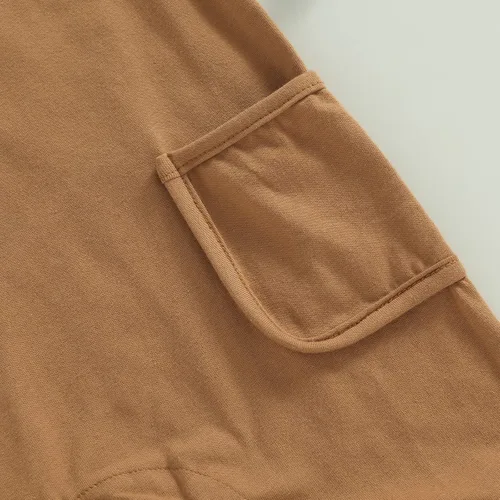 Vista 18 de Mameluco unisex de manga corta para bebé recién nacido, con botones, de una pieza, ropa de color sólido