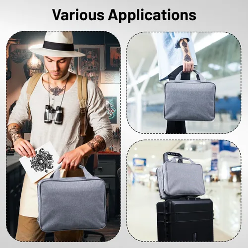 Vista 7 de Phomemo Bolsa de tatuaje – Estuche de viaje para tatuaje y bolsa de transporte para impresora y equipo de plantillas, compatible con impresora
