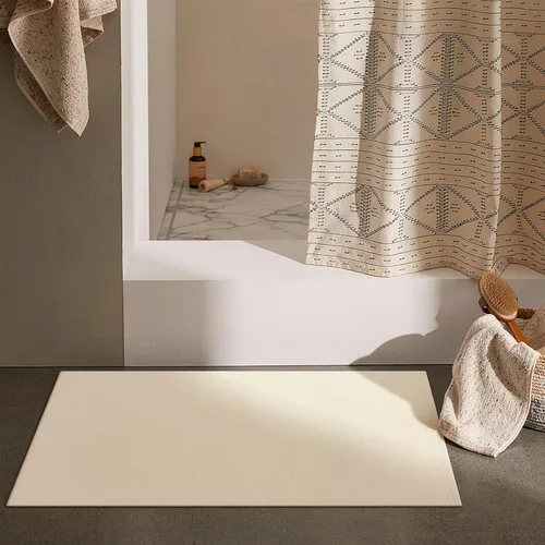 Vista 187 de LEEVAN Alfombra lavable para baño, alfombra tejida negra de 2 x 3 pies para entrada, alfombra de puerta delantera de algodón, alfombras pequeñas
