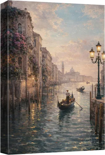 Vista 35 de wall26 Prado con álamos por Claude Monet - Arte moderno impresionista, arte en lienzo para el hogar, 12 x 18 pulgadas