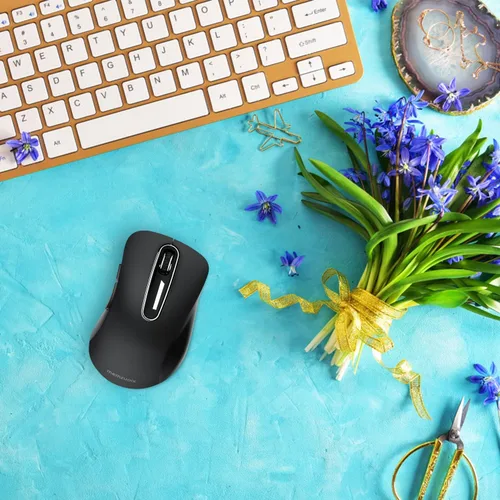 Vista 7 de memzuoix Ratón inalámbrico de 2.4G, mouse de computadora de 1400 DPI con receptor USB, ratones USB inalámbricos portátiles a batería para laptop