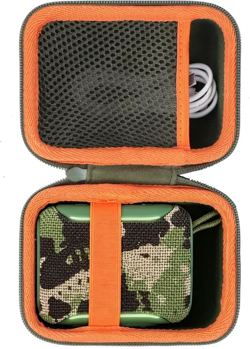 Vista 18 de Funda de silicona Lebakort compatible con altavoz portátil JBL GO 4 (Funda negra)