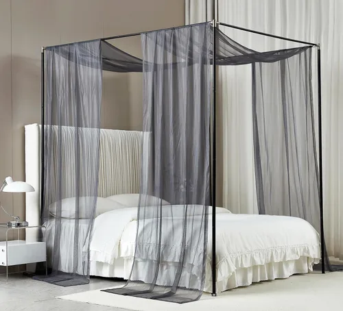 Vista 11 de Akiky Cortinas de Dosel de Cama con Luz Bufanda de Dosel de Cama de Princesa para Marco de Cama Metálico/Marco de Cama de Madera