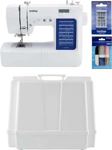 Vista 13 de Brother CS7000X Máquina de coser y acolchar computarizada, 70 puntadas integradas, pantalla LCD, mesa ancha, 10 prensatelas incluidos, blanco 70
