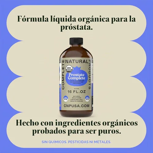 Vista 6 de Complete Natural Products Prostate Complete - Botella de vidrio de 16oz