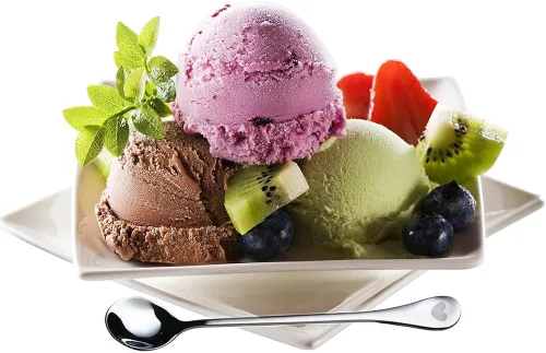 Vista 3 de Cucharas románticas de postres de 4 piezas, cuchara de acero inoxidable con mango de corazón para café, postres, té, helado, azúcar