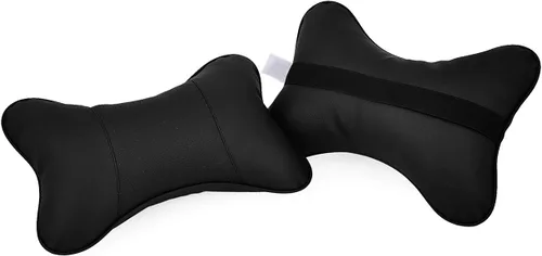 Vista 3 de DS. DISTINCTIVE STYLE 2 almohadas para reposacabezas de coche, color negro