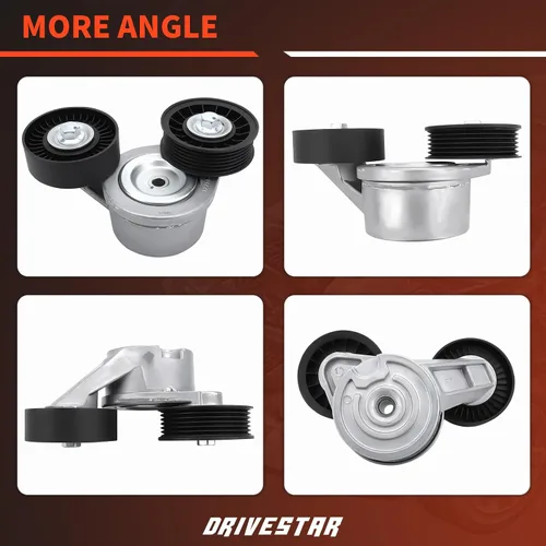 Vista 5 de Conjunto de tensor de correa con polea compatible con Dodge Ram Nitro Dakota Durango 2007-2009 Chrysler Aspen Jeep Commander Mitsubishi Raider