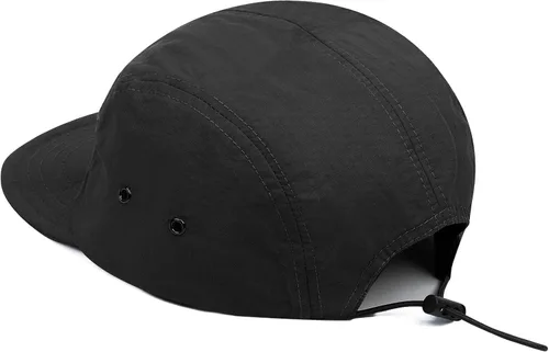 Vista 5 de Clakllie Sombrero de ala plana de 5 paneles sin estructura, gorra de ala corta de secado rápido, gorra de béisbol de nailon transpirable