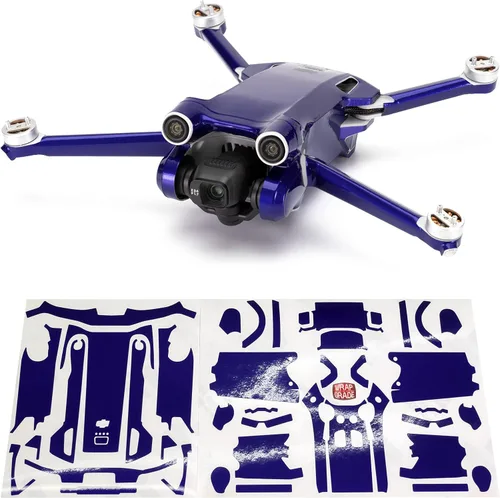 Vista 18 de WRAPGRADE Pegatinas de piel compatibles con DJI Mini 3 Pro Unidad principal (verde militar)