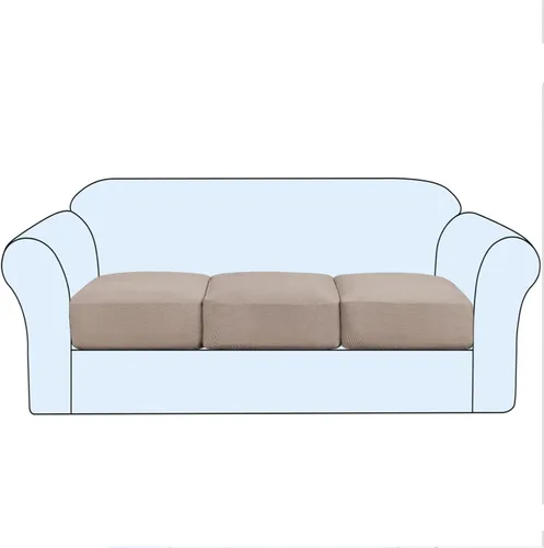 Vista 28 de Funda de cojín elástica para sofá, funda de asiento, funda de sofá de dos plazas, protector de elastano elástico para muebles para asiento (negro, 1)