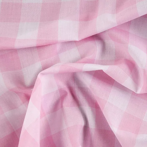 Vista 3 de Richcheck 60" Gingham Check 1" rosa, tela por yarda