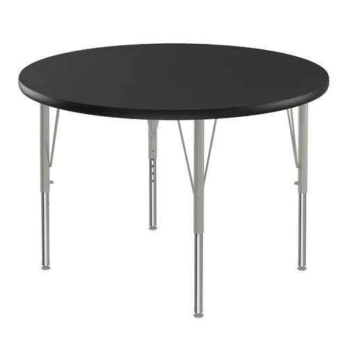 Vista 44 de Correll - Mesa rectangular de actividades para el aula de 24 x 36 pulgadas, altura ajustable (19-29 pulgadas), granito negro, parte superior