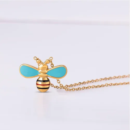 Vista 6 de CHEERSHINE Bee Jewelry Set, 18K Gold Necklace Bracelet Earrings Set Bee Pendant, Adjustable Necklace Bracelet Charm Jewelry Set Valentine's Day Gift