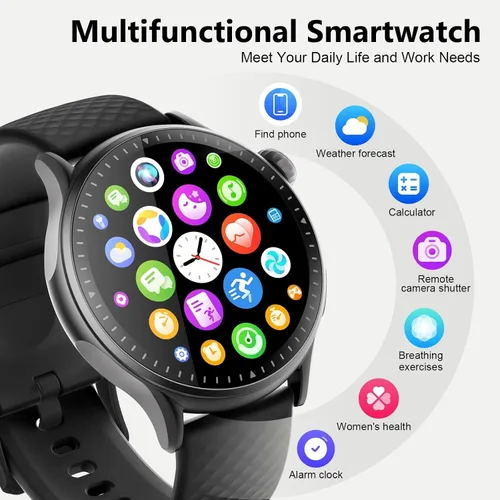 Vista 7 de Reloj inteligente de fitness para hombres y mujeres, 2026 nuevo reloj inteligente para correr, pantalla AMOLED Ultra-HD de 1.46 pulgadas con monitor
