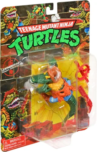 Vista 5 de Teenage Mutant Ninja Turtles: Figura básica clásica original de Leatherhead de 4 pulgadas por Playmates Toys