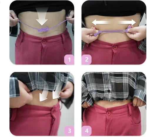 Vista 2 de Banda ajustable, herramienta para camisa, la banda transforma la forma en que estilizas tus camisetas (1 unidad)