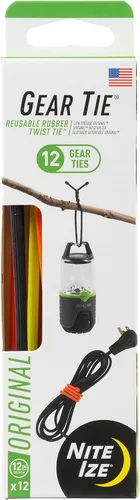 Vista 14 de Nite Ize Gear Tie Original ProPacks – Lazos de goma reutilizables para uso en interiores y exteriores – Interior de alambre flexible – Exterior