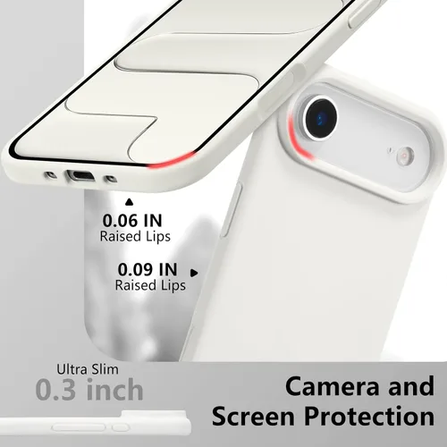 Vista 441 de Funda magnética de silicona para iPhone 13 Pro, color blanco antiguo [Compatible con Magsafe] [Forro de microfibra suave antiarañazos], funda